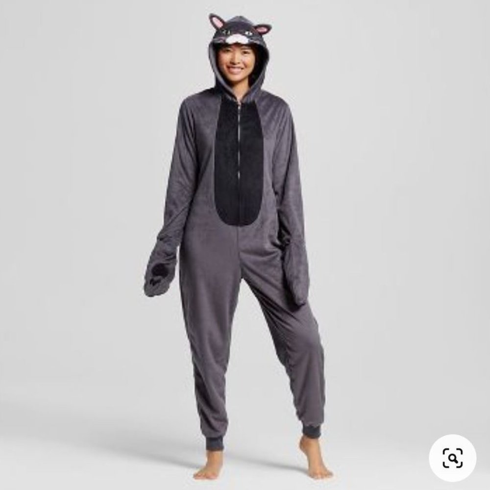 Xhilaration Grey Cat Onesie